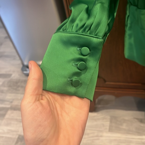 DUNDAS Fringe Satin Wrap - Picture 4 of 10